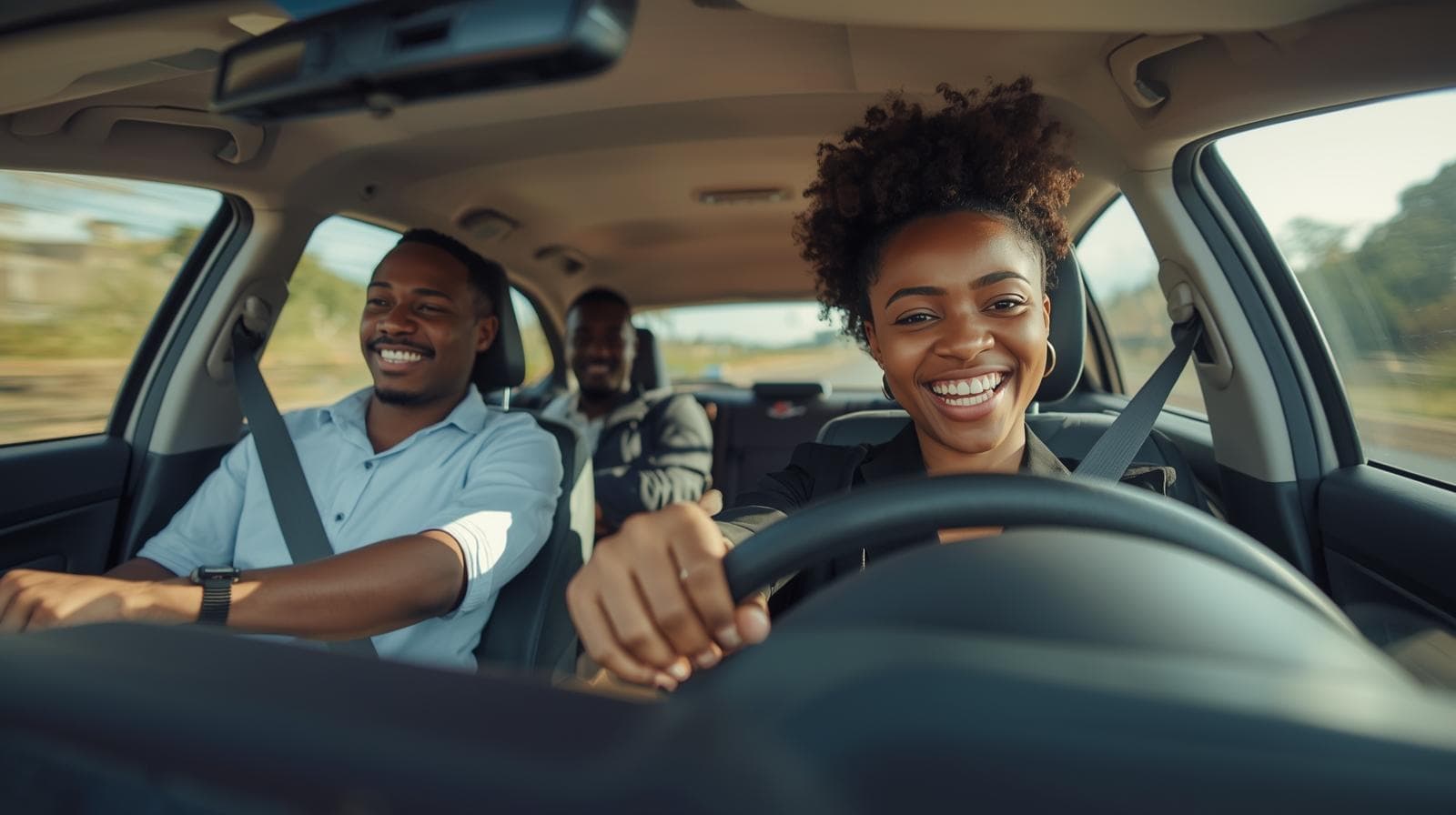 Woman driver at work